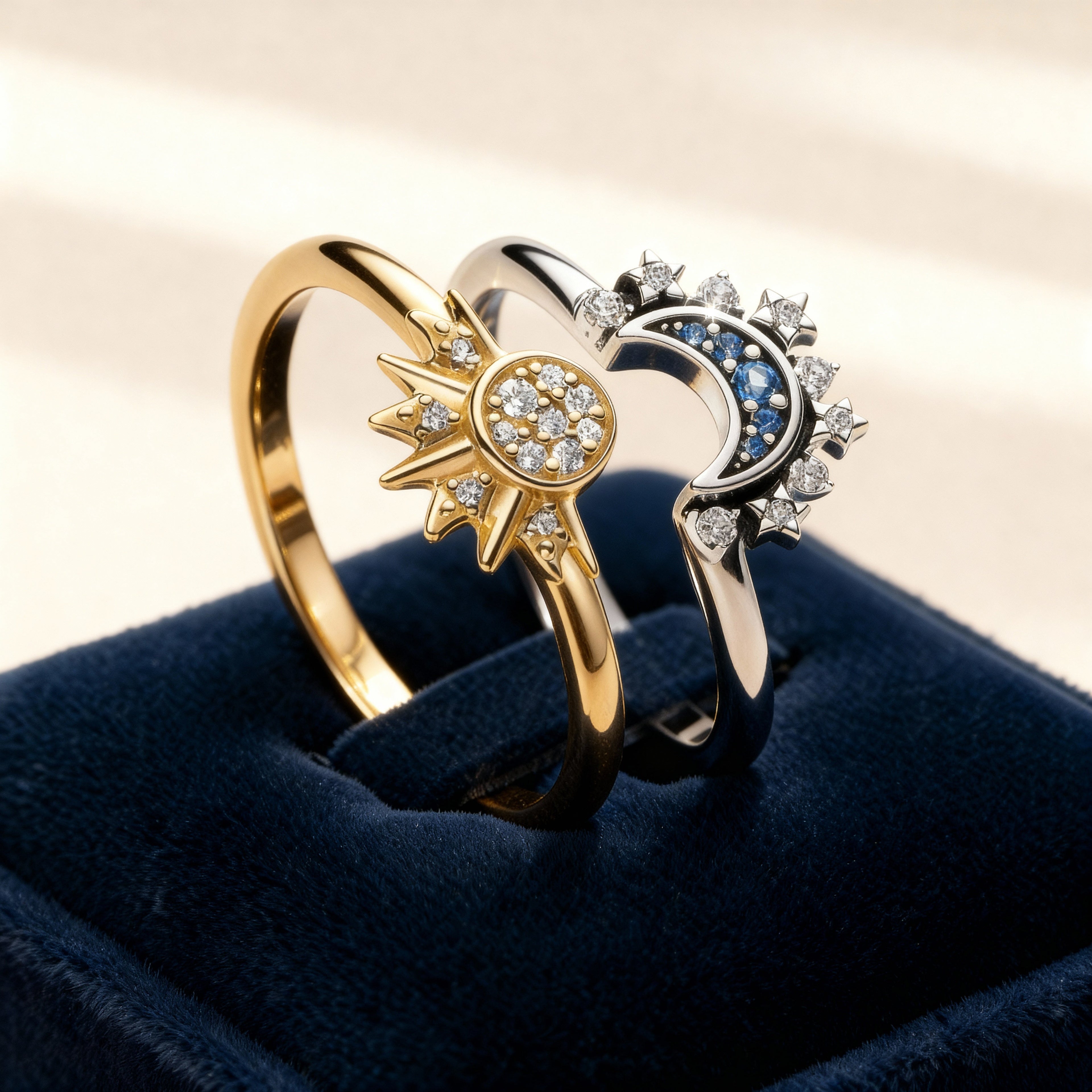 ✨Anillo del Sol y la Luna – Símbolo de equilibrio y conexión✨