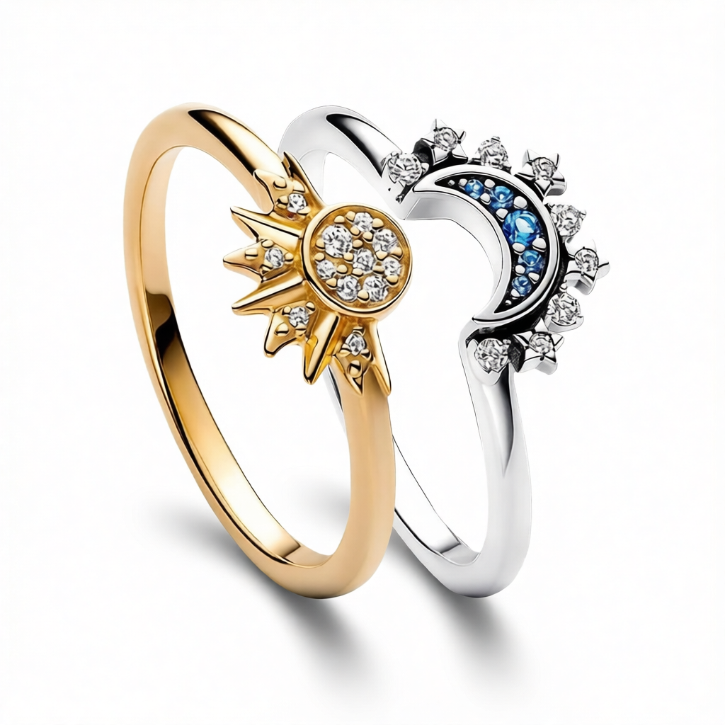 ✨Anillo del Sol y la Luna – Símbolo de equilibrio y conexión✨