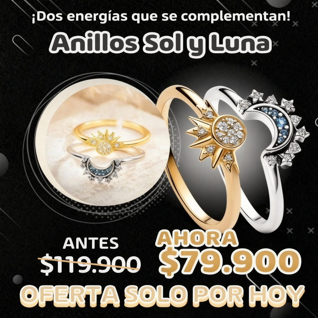✨Anillo del Sol y la Luna – Símbolo de equilibrio y conexión✨